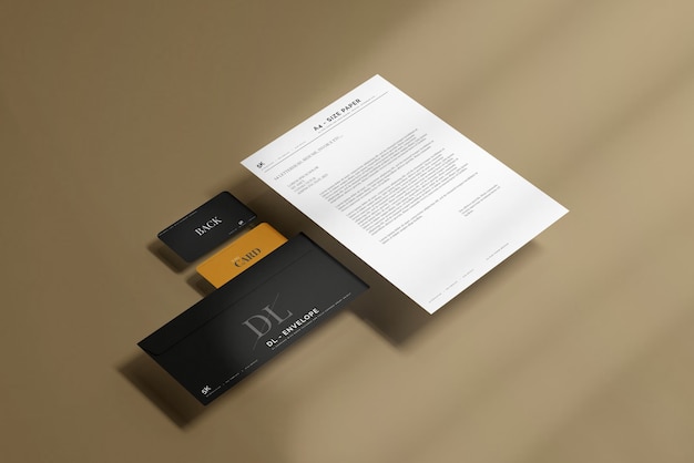 Download Free PSD | Envelope with letterhead mockup