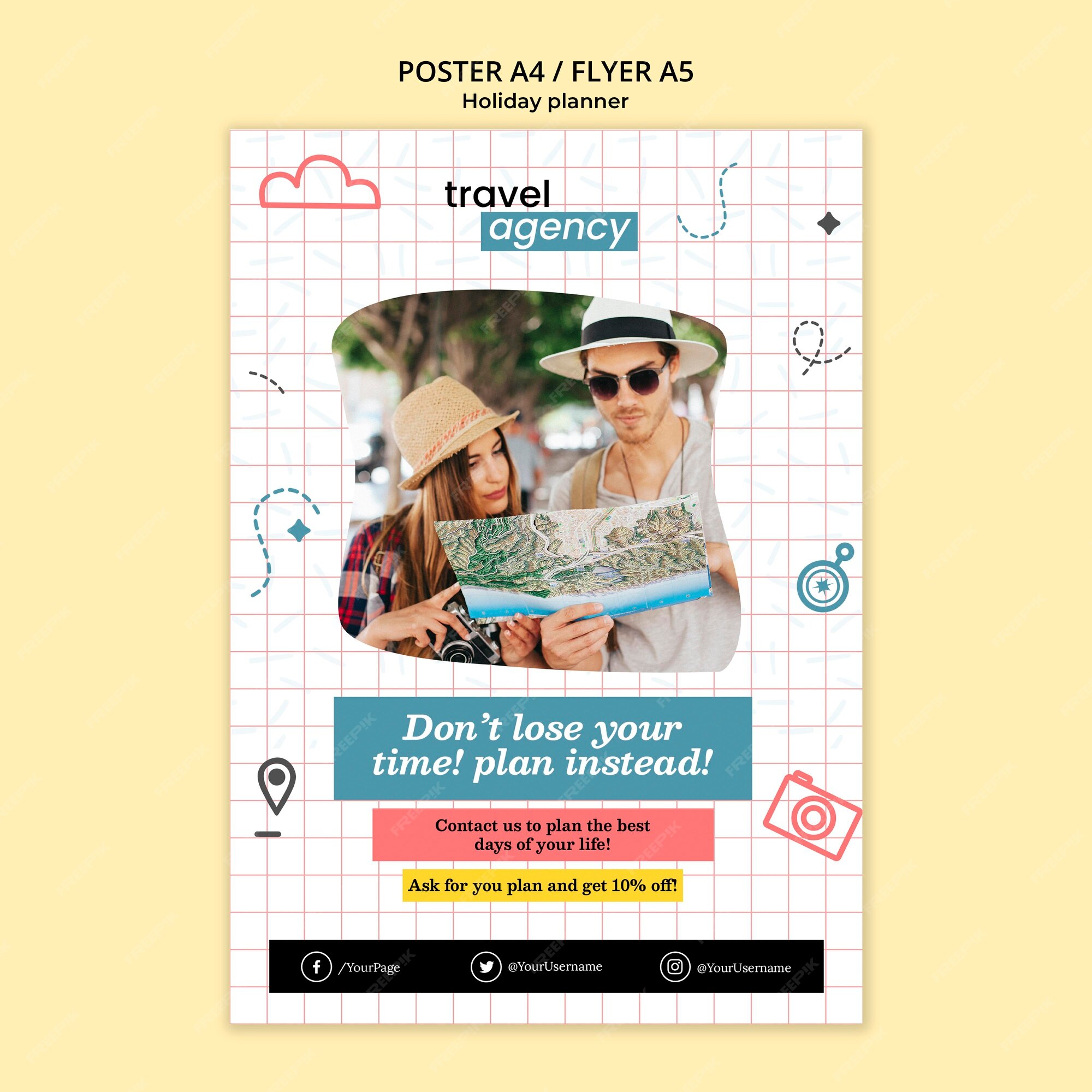 Free PSD | Event planner poster design template