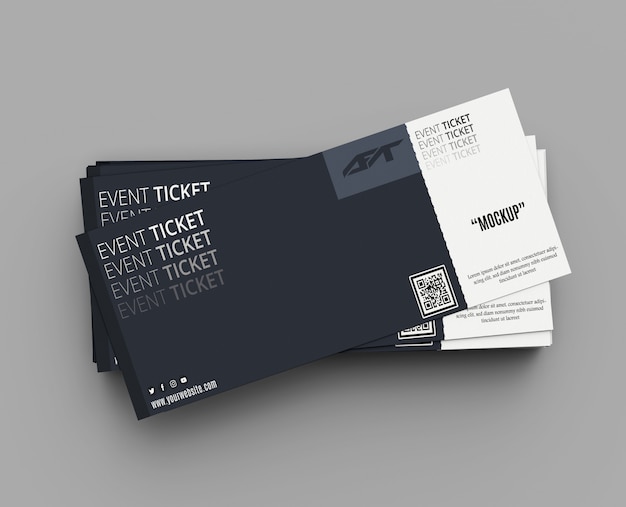 Download Event ticket mockup | Premium PSD File