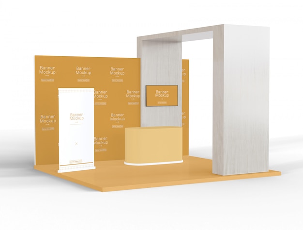 Download Premium PSD | Exhibition and promotion stand mockup