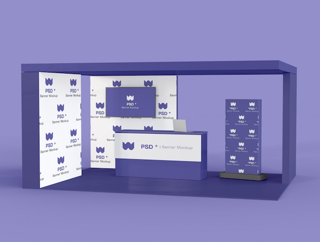 Download Premium PSD | Exhibition stands mockup