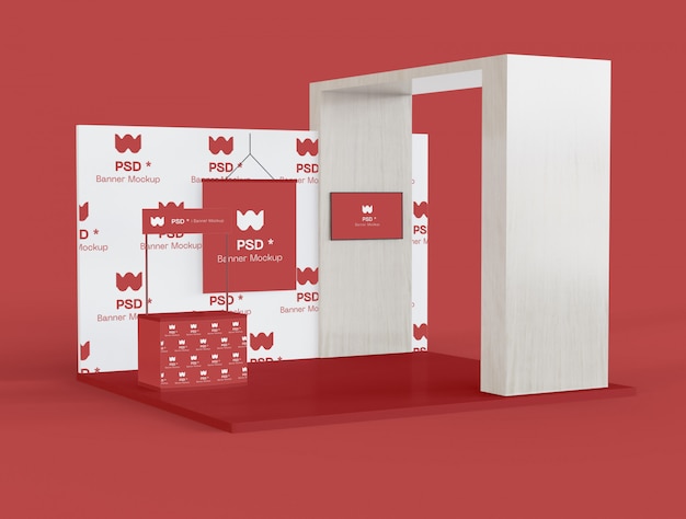 Download Premium PSD | Exhibition stands mockup