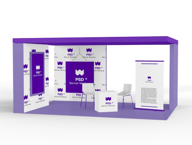 Download Premium PSD | Exhibition stands mockup