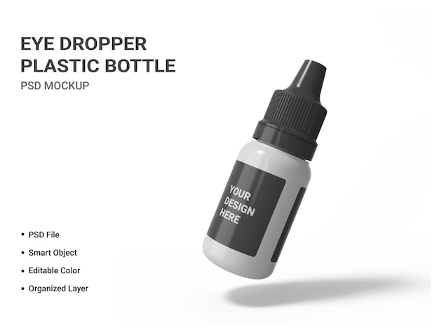 Download Premium PSD | Eye dropper plastic bottle mockup isolated