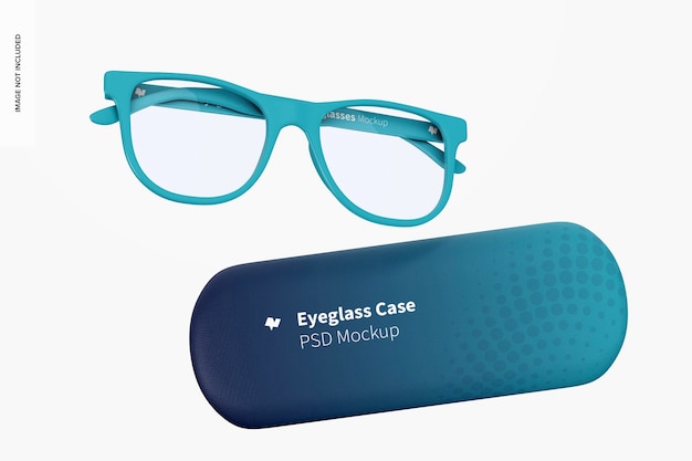 Free Psd Eyeglass Cases Mockup Falling