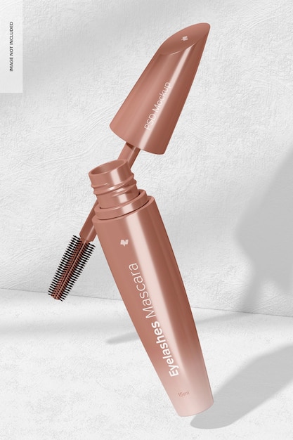 Download Free PSD | Eyelashes mascara mockup, falling