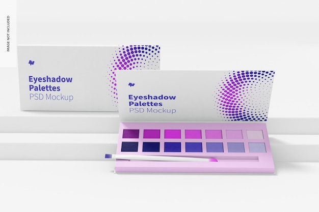 Download Premium Psd Eyeshadow Palettes Mockup Opened And Closed