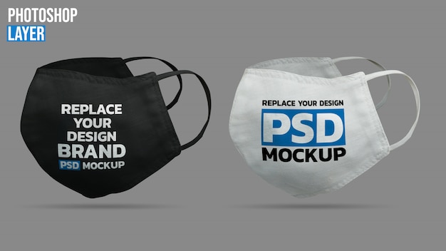 Download Face mask mockup design | Premium PSD File