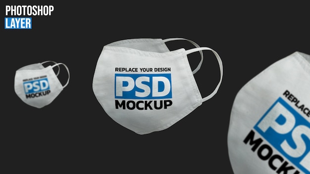 Face mask mockup design | Premium PSD File