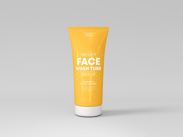 Free PSD | Face wash tube mockup