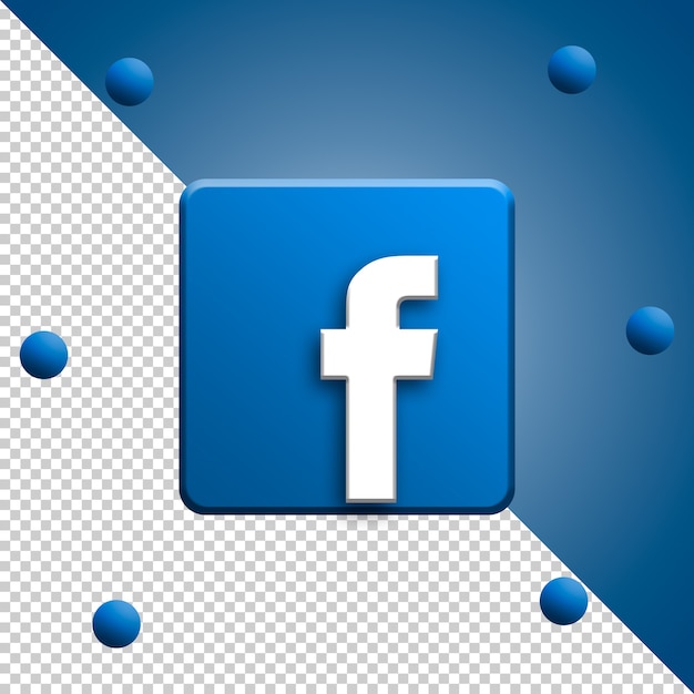 Premium PSD | Facebook logo 3d rendering isolated