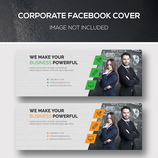 Корпоративная обложка facebook Premium Psd