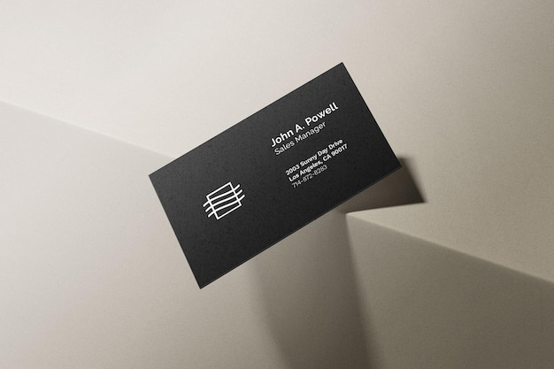 Premium PSD | Falling business card mockup