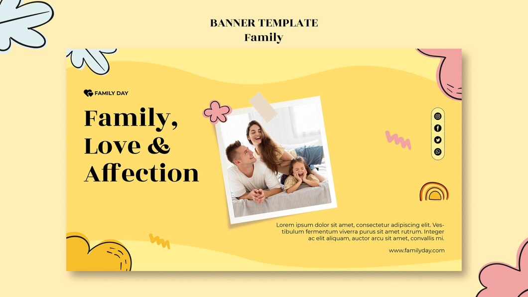 Free PSD | Family day banner template