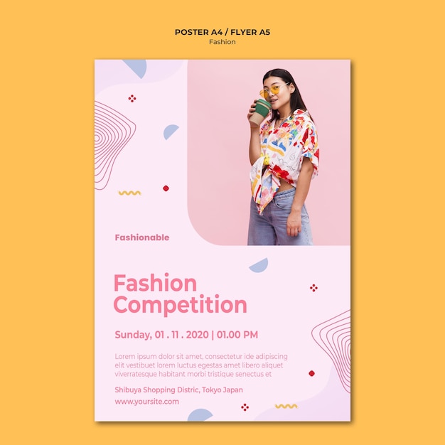 Free PSD | Fashion collection poster template