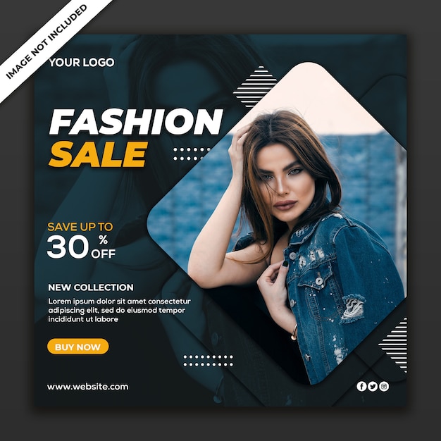 Fashion collection in social media post template Premium Psd
