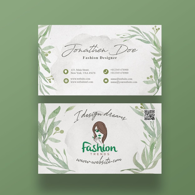 Fashion designer business card template Premium Psd