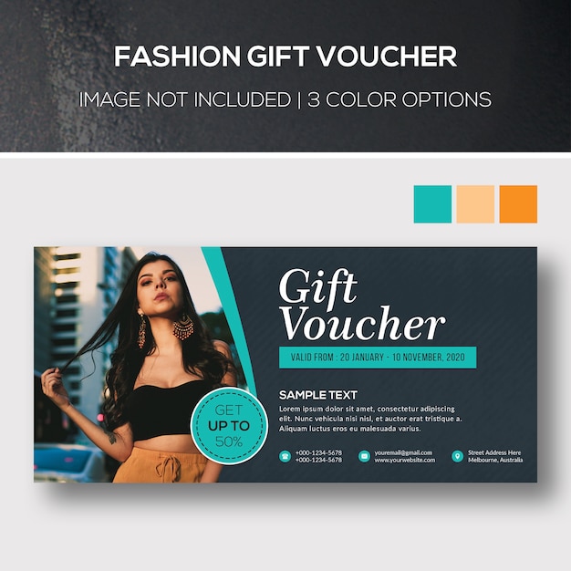 Premium PSD | Fashion gift voucher