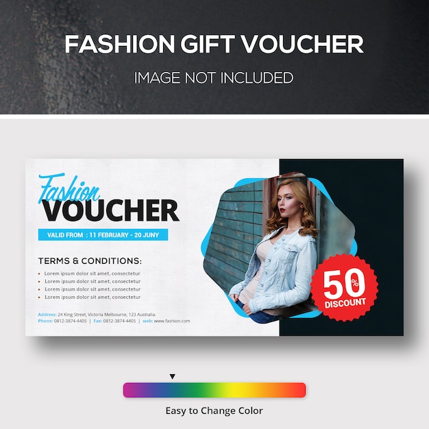 Premium PSD | Fashion gift voucher