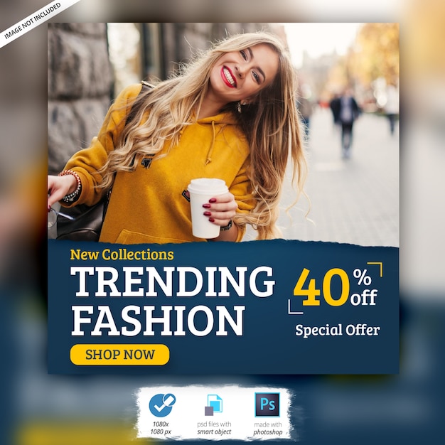 Premium PSD Fashion instagram banner ad post template