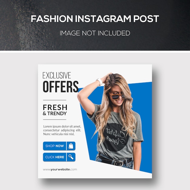 Fashion instagram post Premium Psd