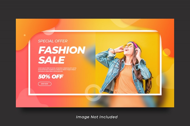 Premium PSD | Fashion sale banner template