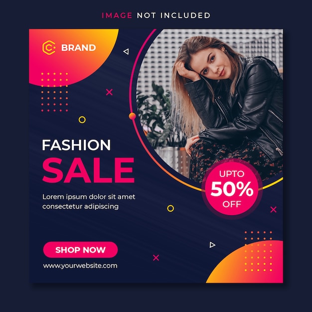 Premium PSD | Fashion sale instagram banner