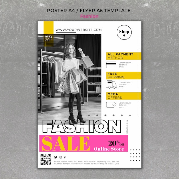 Free PSD | Fashion sale print template