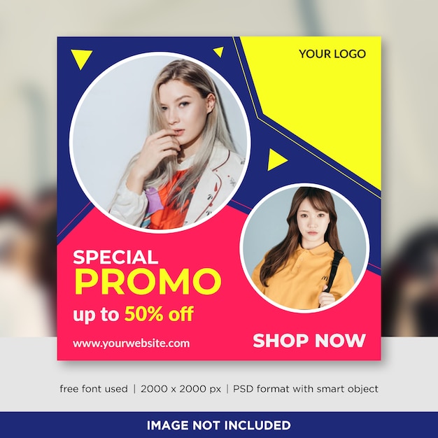 Fashion sale social media banners template Premium Psd