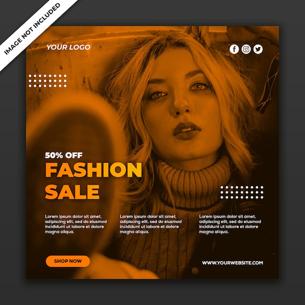 Premium PSD | Fashion sale social media post template