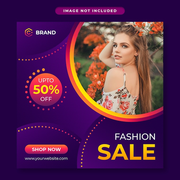 Premium PSD | Fashion sale social media and web banner template