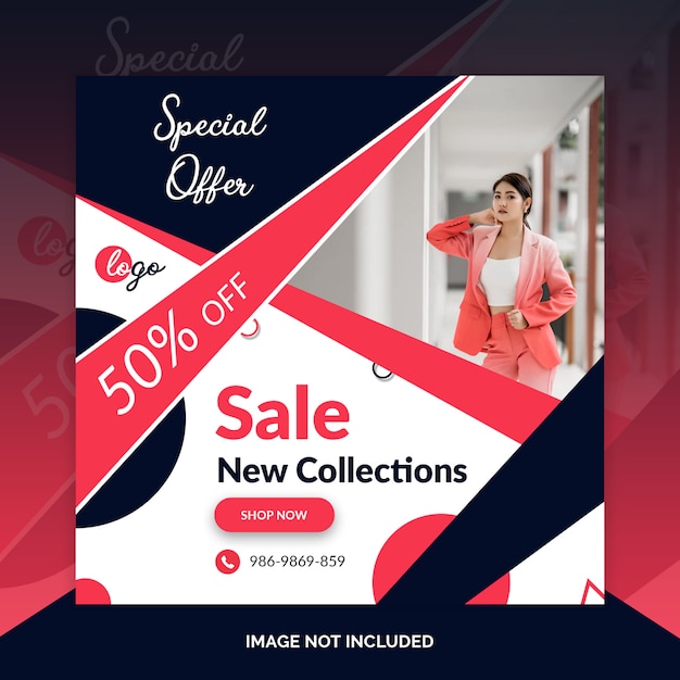 Premium PSD | Fashion social media post template