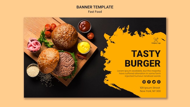 Download Free Fast Food Banner Template Free Psd File Use our free logo maker to create a logo and build your brand. Put your logo on business cards, promotional products, or your website for brand visibility.