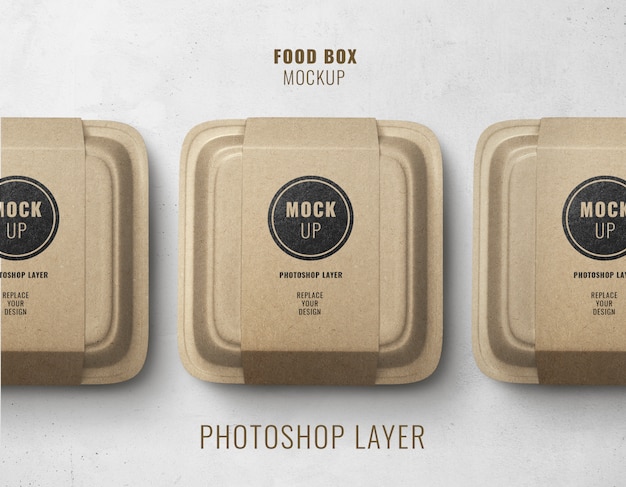 Download Premium PSD | Fast food box delivery mockup realistic