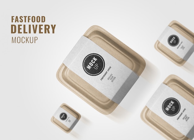 Download Fast food delivery advertising mockup | Premium PSD File
