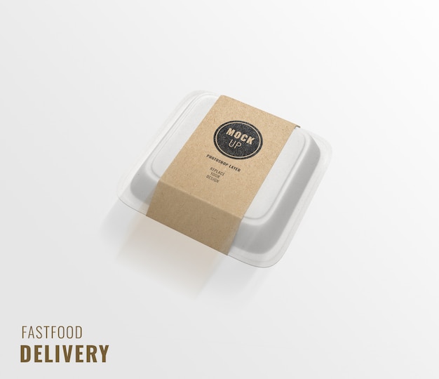 Download Fast food paper box delivery advertising mockup | Premium ...