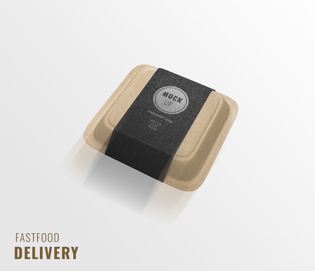 Download Fast food paper box delivery advertising mockup | Premium PSD File