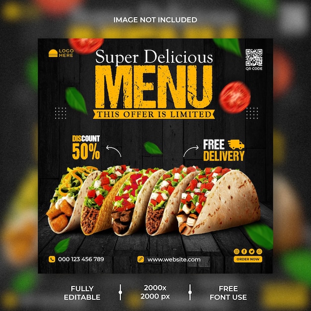 Premium PSD | Fast food social media promotion and instagram post ...