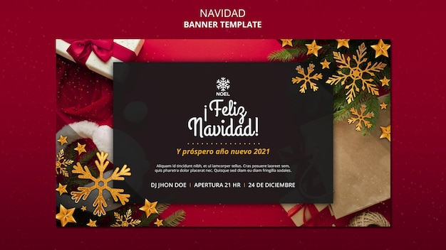 Premium PSD | Feliz navidad banner template