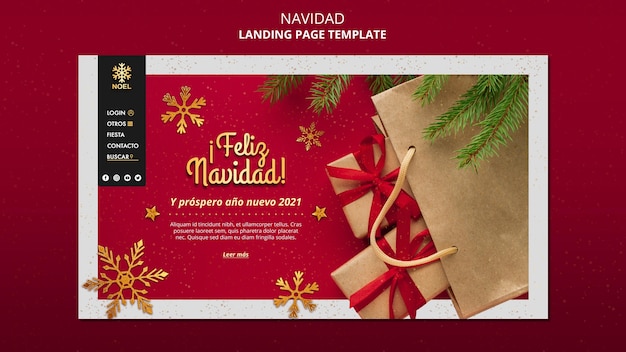 Free PSD | Feliz navidad web template