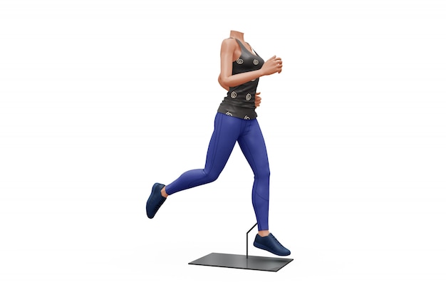 Female sport outfit mock-up isolated | Free PSD File