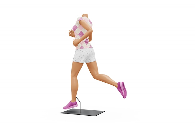 Free PSD | Female sport outfit mock-up isolated