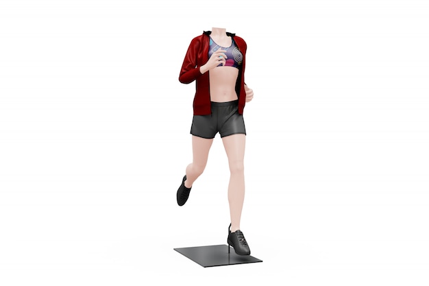 Female sport outfit mock-up isolated | Free PSD File