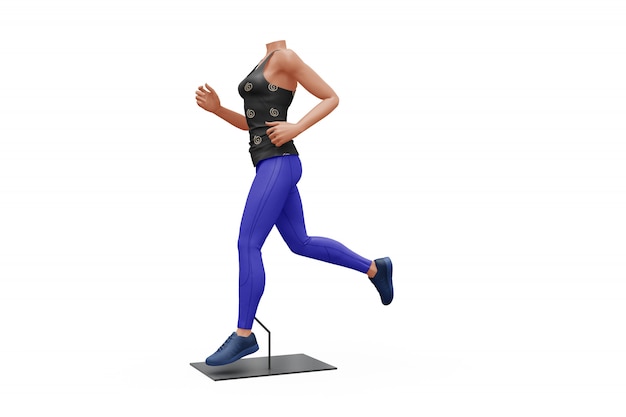 Female sport outfit mock-up isolated | Free PSD File