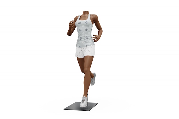 Download Female sport outfit mock-up isolated PSD file | Free Download