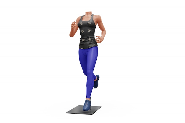 Download Female sport outfit mock-up isolated | Free PSD File