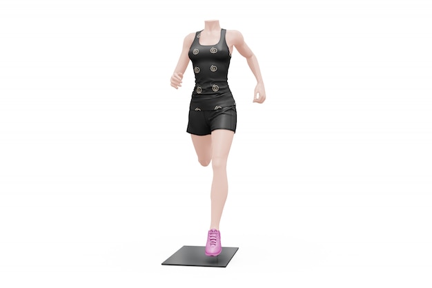 Download Female sport outfit mock-up isolated | Free PSD File