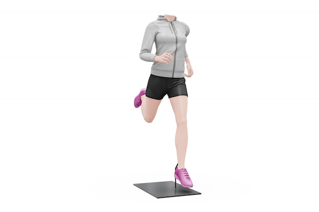 Download Female sport outfit mock-up isolated | Free PSD File