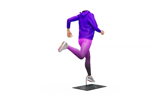 Download Female sport outfit mock-up isolated | Free PSD File