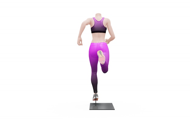 Download Female sport outfit mock-up isolated PSD file | Free Download